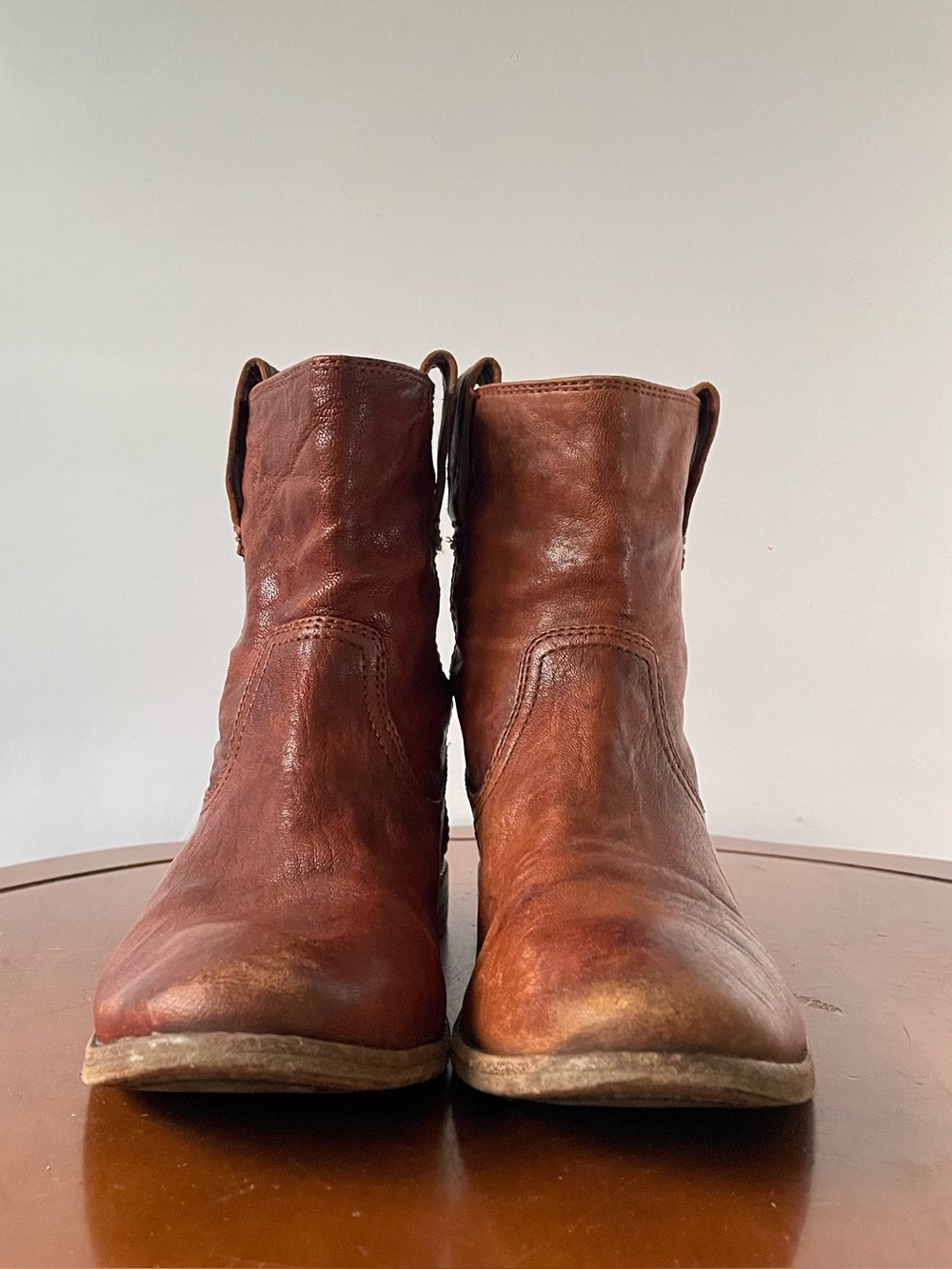 Frye Anna Shortie Brown Leather women’s Ankle Boots | US 6.5 - Picture 2 of 8
